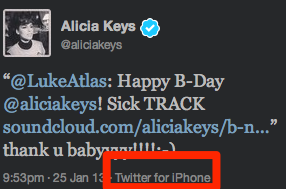 Illustration for article titled BlackBerry Spokesperson Alicia Keys Tweets From Her iPhone
